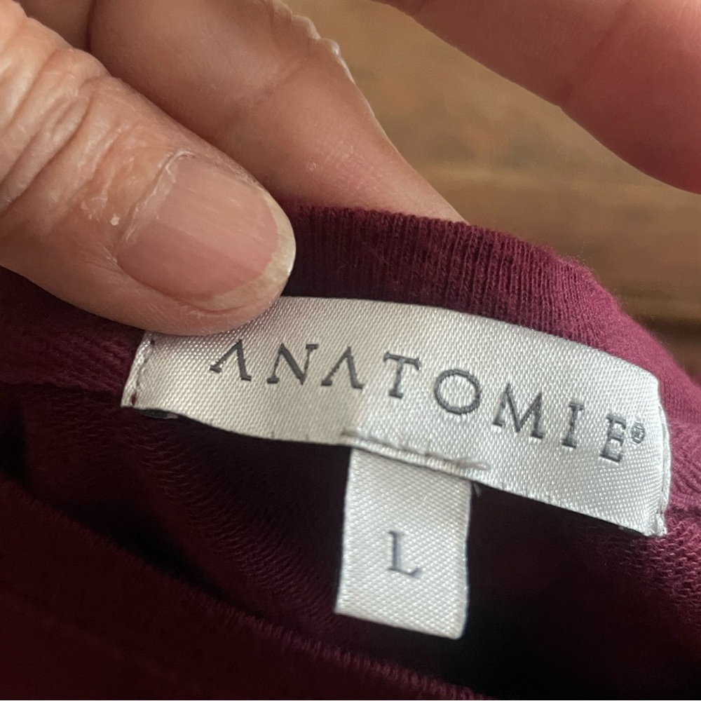 Anatomie Red Crew Neck Sweater size large - Picture 3 of 5